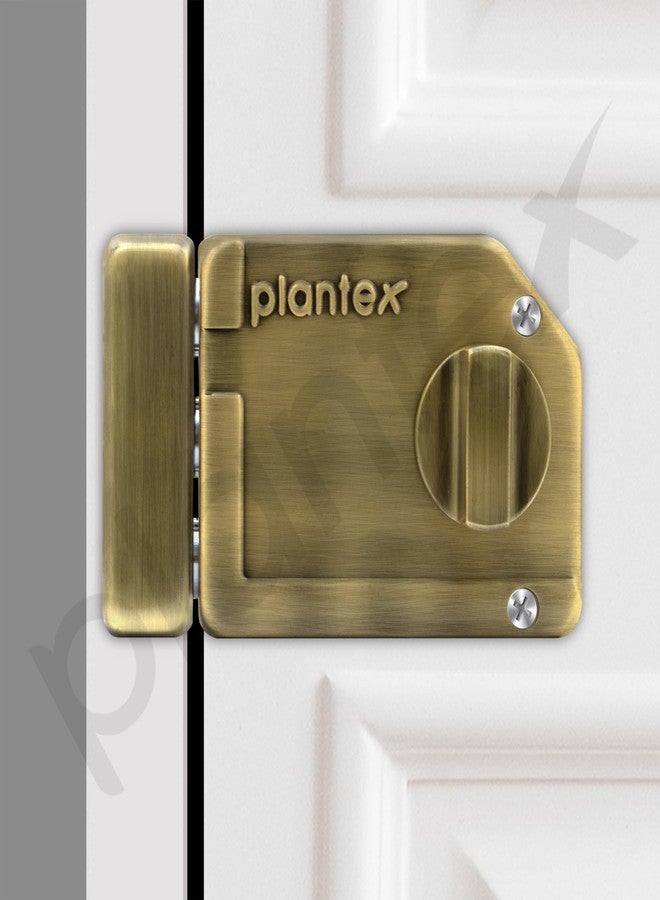 Plantex Tri-Bolt Lock for Main Door/Heavy Duty Door Lock with 4 Keys/Suitable on Single Door for Home/Office/Hotel - Pack of 1 (Brass Antique) - Image 5